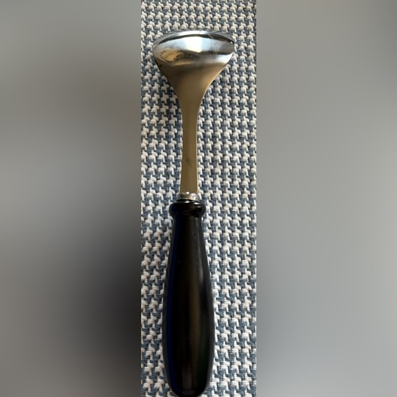 Rae Dunn Black Serve Spoon with Silver Head - Picture 2 of 3
